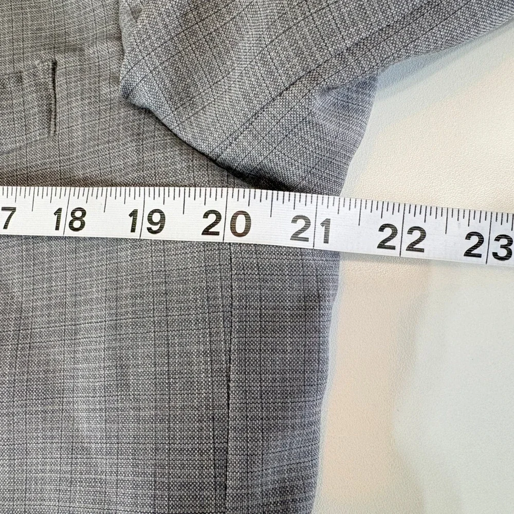 Jos‎ A Bank Joseph Slim Fit 41R Suit Jacket 100 Wool Light Grey Grid Minimalist